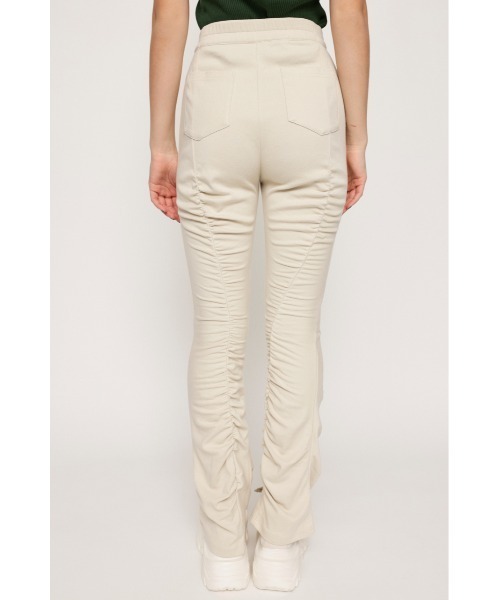 SLY（スライ）の「GATHER HEM FLARE PT ギャザー ヘム フレアパンツ（スラックス・レディース・ブラック/杢グレー/アイボリー・FREE）」の8枚目の写真