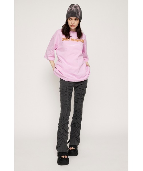 SLY（スライ）の「GATHER HEM FLARE PT ギャザー ヘム フレアパンツ（スラックス・レディース・ブラック/杢グレー/アイボリー・FREE）」の15枚目の写真