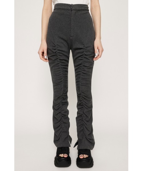 SLY（スライ）の「GATHER HEM FLARE PT ギャザー ヘム フレアパンツ（スラックス・レディース・ブラック/杢グレー/アイボリー・FREE）」の16枚目の写真