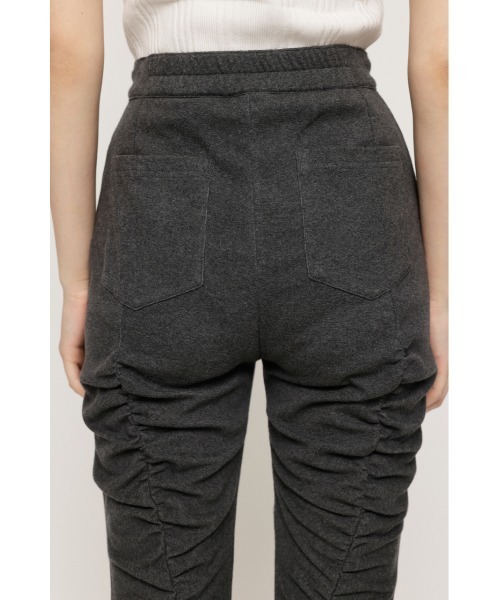 SLY（スライ）の「GATHER HEM FLARE PT ギャザー ヘム フレアパンツ（スラックス・レディース・ブラック/杢グレー/アイボリー・FREE）」の20枚目の写真