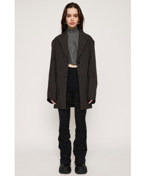 SLY（スライ）の「GATHER HEM FLARE PT ギャザー ヘム フレアパンツ（スラックス・レディース・ブラック/杢グレー/アイボリー・FREE）」の9枚目の写真