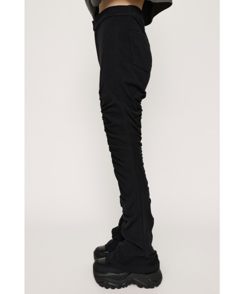 SLY（スライ）の「GATHER HEM FLARE PT ギャザー ヘム フレアパンツ（スラックス・レディース・ブラック/杢グレー/アイボリー・FREE）」の12枚目の写真