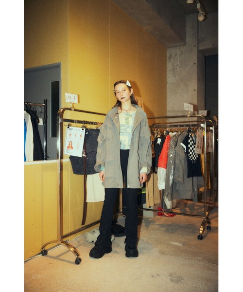 SLY（スライ）の「GATHER HEM FLARE PT ギャザー ヘム フレアパンツ（スラックス・レディース・ブラック/杢グレー/アイボリー・FREE）」の22枚目の写真