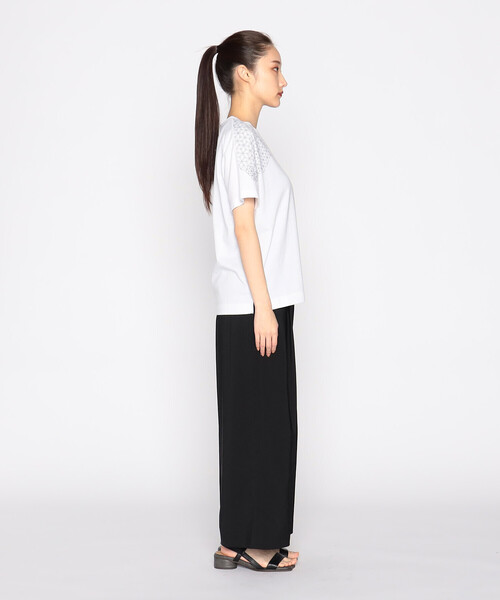 COMME CA ISM（コムサイズム）の「和柄プリント Ｔシャツ（Tシャツ/カットソー・レディース・グリーン/ホワイト/ブラック/ブルー・MEDIUM/LARGE）」の6枚目の写真