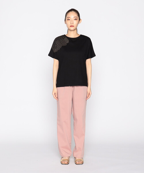 COMME CA ISM（コムサイズム）の「和柄プリント Ｔシャツ（Tシャツ/カットソー・レディース・グリーン/ホワイト/ブラック/ブルー・MEDIUM/LARGE）」の9枚目の写真