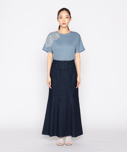 COMME CA ISM（コムサイズム）の「和柄プリント Ｔシャツ（Tシャツ/カットソー・レディース・グリーン/ホワイト/ブラック/ブルー・MEDIUM/LARGE）」の17枚目の写真