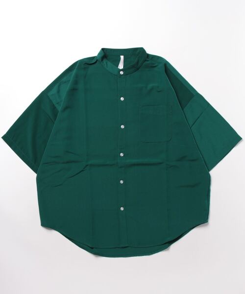 THISIS（ディスイズ）の「ビッグシルエット バンドカラーシャツ（シャツ/ブラウス・メンズ・サックスブルー/グリーン/ブラック/モカ/グレイッシュベージュ/ホワイト・X-LARGE/MEDIUM/LARGE）」の13枚目の写真