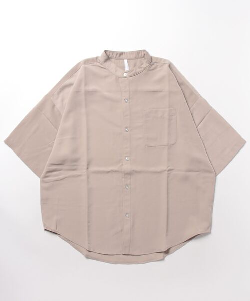 THISIS（ディスイズ）の「ビッグシルエット バンドカラーシャツ（シャツ/ブラウス・メンズ・サックスブルー/グリーン/ブラック/モカ/グレイッシュベージュ/ホワイト・X-LARGE/MEDIUM/LARGE）」の12枚目の写真