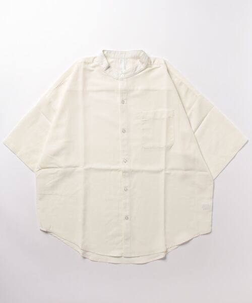 THISIS（ディスイズ）の「ビッグシルエット バンドカラーシャツ（シャツ/ブラウス・メンズ・サックスブルー/グリーン/ブラック/モカ/グレイッシュベージュ/ホワイト・X-LARGE/MEDIUM/LARGE）」の10枚目の写真