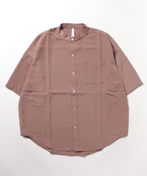 THISIS（ディスイズ）の「ビッグシルエット バンドカラーシャツ（シャツ/ブラウス・メンズ・サックスブルー/グリーン/ブラック/モカ/グレイッシュベージュ/ホワイト・X-LARGE/MEDIUM/LARGE）」の8枚目の写真