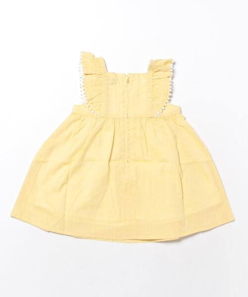 BeBe(ベベ)の「BeBe/コットンシャンブレー袖フリルワンピースベビー(80~90cm)(ワンピース・キッズ・イエロー/ピンク・80/90)」の12枚目の写真