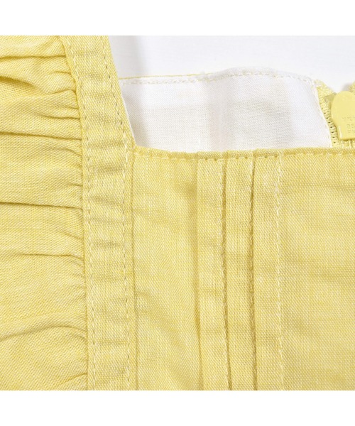 BeBe(ベベ)の「BeBe/コットンシャンブレー袖フリルワンピースベビー(80~90cm)(ワンピース・キッズ・イエロー/ピンク・80/90)」の16枚目の写真
