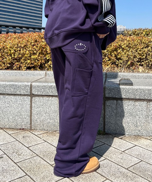 アサシンジーンズ スウェットパンツ XL ネイビー ペインター