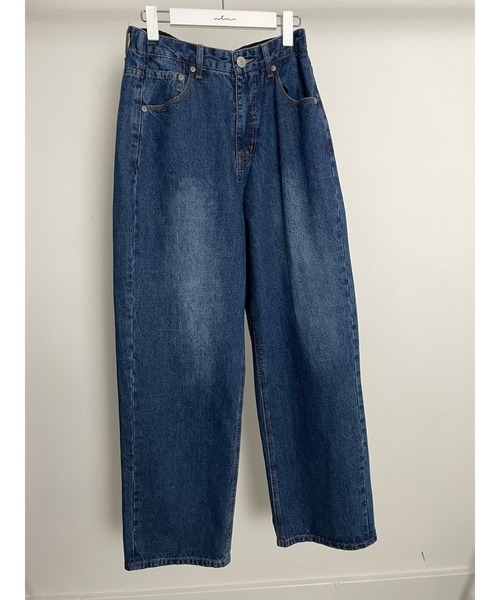 ulu（ウル）の「Denim wide pants (zozo限定カラー）（デニムパンツ・レディース・ブルー・FREE）」の9枚目の写真