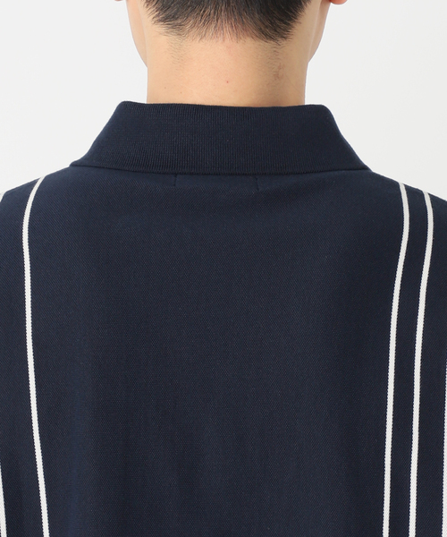 【美品！】FRED PERRY JS 別注 ストライプ ピケポロシャツ Lサイズ セール】【FRED PERRY for JOURNAL STANDARD】別注 ストライプ