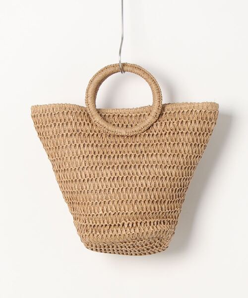 coca（coca）（コカ）の「カゴトートバッグ（かごバッグ・レディース・アイボリー/ベージュ・ONE SIZE）」の3枚目の写真