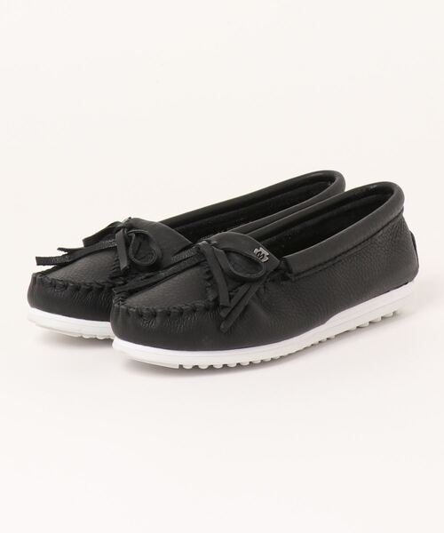 Minnetonka（ミネトンカ）の「【MINNETONKA/ミネトンカ】KILTY PLUS キルティ プラス モカシン（モカシン/デッキシューズ・レディース・ホワイト/ブラック・9/8/6.5/6/5/5.5/7/7.5）」の2枚目の写真