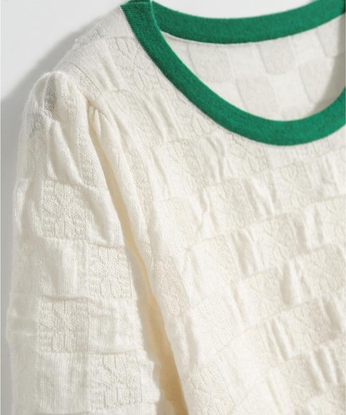 LOPASS（ロパス）の「バイカラークルーネックtee/Tシャツ（Tシャツ/カットソー・レディース・ブラック/ホワイト・M）」の7枚目の写真