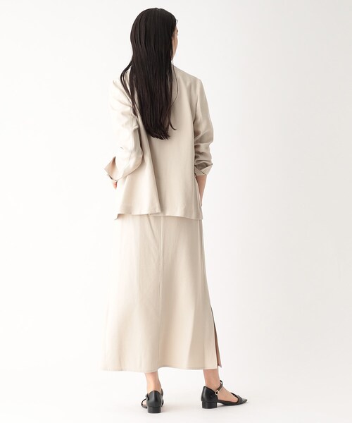 OPAQUE.CLIP(オペークドットクリップ)の「◆セットアップ対応 ダブルブレストジャケット【洗える】(テーラードジャケット・レディース・ライトベージュ/レンガ/ネイビー・36/38/40)」の6枚目の写真
