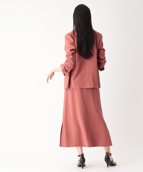 OPAQUE.CLIP(オペークドットクリップ)の「◆セットアップ対応 ダブルブレストジャケット【洗える】(テーラードジャケット・レディース・ライトベージュ/レンガ/ネイビー・36/38/40)」の12枚目の写真