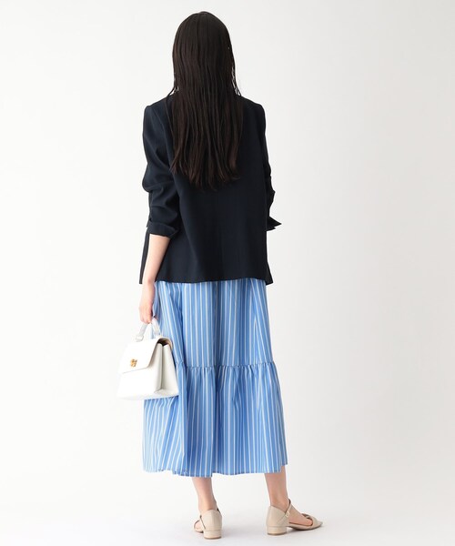 OPAQUE.CLIP(オペークドットクリップ)の「◆セットアップ対応 ダブルブレストジャケット【洗える】(テーラードジャケット・レディース・ライトベージュ/レンガ/ネイビー・36/38/40)」の19枚目の写真