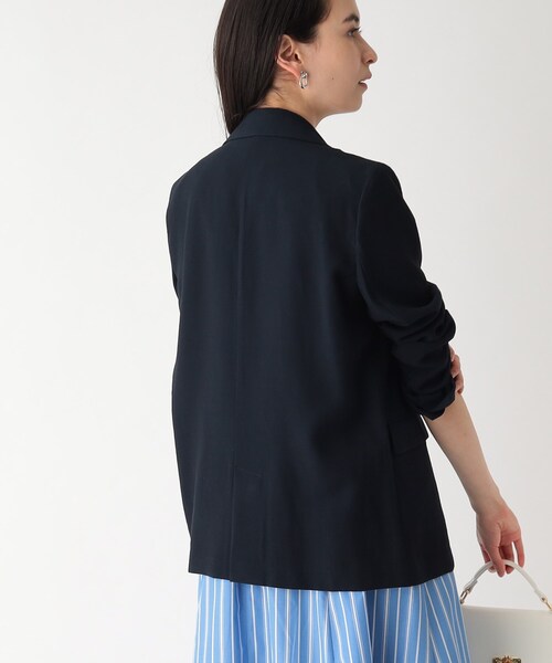 OPAQUE.CLIP(オペークドットクリップ)の「◆セットアップ対応 ダブルブレストジャケット【洗える】(テーラードジャケット・レディース・ライトベージュ/レンガ/ネイビー・36/38/40)」の20枚目の写真