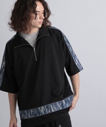 HARE | ジャガードキリカエハーフZIPカット(HARE)(Tシャツ/カットソー)