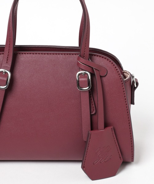 mysty woman（ミスティウーマン）の「キーチャーム付きミニボストン 961191（ボストンバッグ・レディース・バーガンディー/アイボリー/ブラック・FREE）」の10枚目の写真