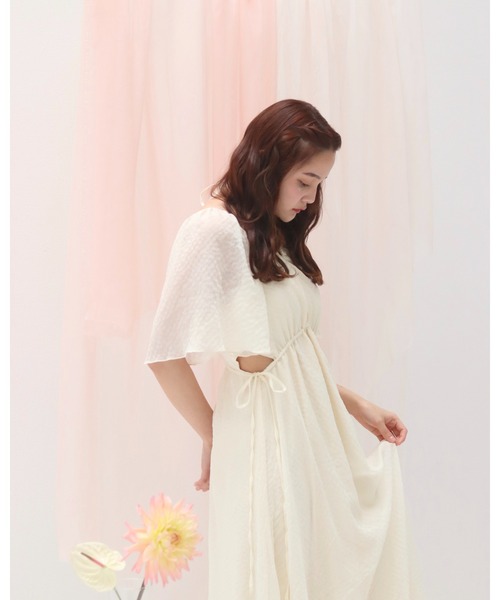muguet（ミュゲ）の「side slit sheer one piece（ワンピース