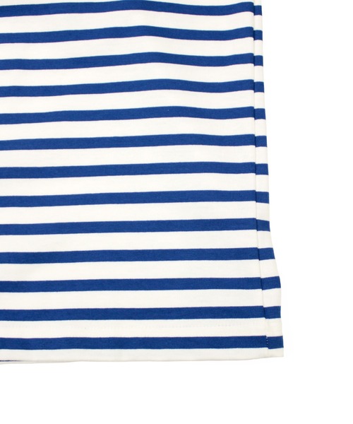 A.U.G. relaxing(オーグリラクシング)の「A.U.G. relaxing ワイド Tee (MADE IN JAPAN)(Tシャツ/カットソー・レディース・ホワイト×ブラウン/ホワイト×ブルー/ホワイト×ブラック・FREE)」の7枚目の写真