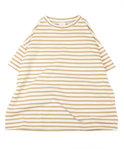 A.U.G. relaxing(オーグリラクシング)の「A.U.G. relaxing ワイド Tee (MADE IN JAPAN)(Tシャツ/カットソー・レディース・ホワイト×ブラウン/ホワイト×ブルー/ホワイト×ブラック・FREE)」の16枚目の写真