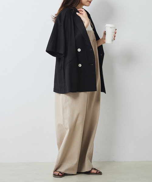 ピュアルセシン　ブラック　ノーカラージャケット pual ce cin 「PUAL CE CIN」 ノーカラージャケット FREE