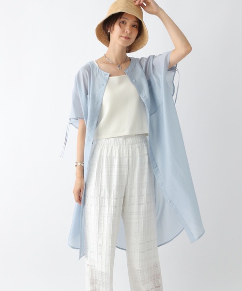 LEPSIM(レプシィム)の「シアーシャーリングブラウスチュニック 961206(チュニック・レディース・ブラウン/ライトブルー/ブラック・FREE)」の3枚目の写真