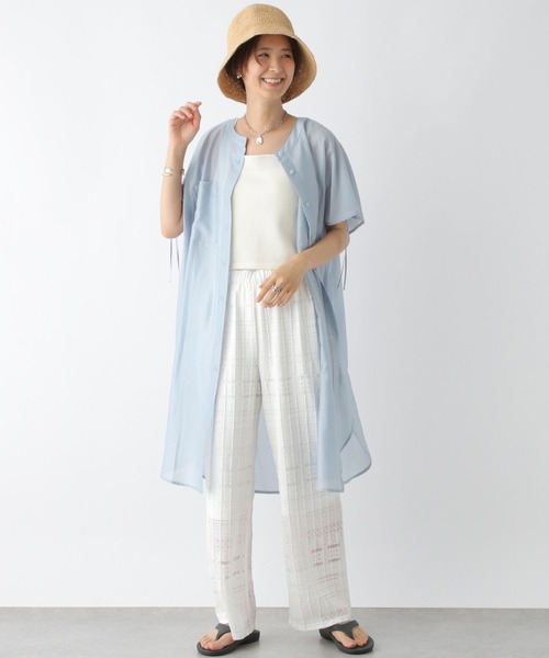 LEPSIM(レプシィム)の「シアーシャーリングブラウスチュニック 961206(チュニック・レディース・ブラウン/ライトブルー/ブラック・FREE)」の14枚目の写真