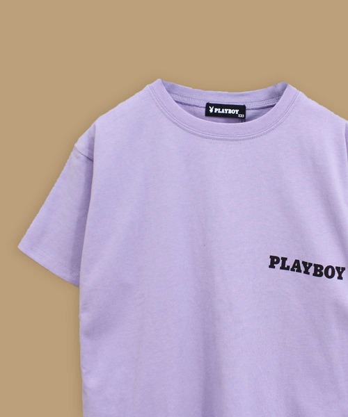 PLAYBOY（プレイボーイ）の「PLAYBOY / プレイボーイ ビッグシルエットロゴ半袖Tシャツ（Tシャツ/カットソー・キッズ・ホワイト系その他/ベージュ系その他/ホワイト系その他3/パープル系その他/ラベンダー/ベージュ/グレー系その他2/ブラック系その他/オフホワイト/チャコール/ダークグリーン/ブラック系その他3/ホワイト系その他2/ブラック/グレー系その他/ブラック系その他2・L/S/M/XS/XXS）」の15枚目の写真