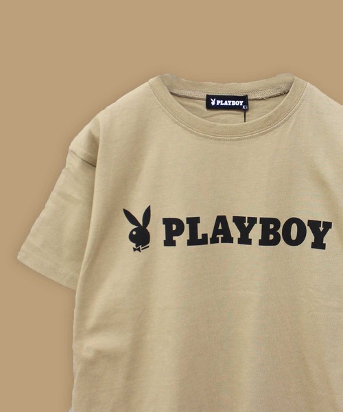 PLAYBOY（プレイボーイ）の「PLAYBOY / プレイボーイ ビッグシルエットロゴ半袖Tシャツ（Tシャツ/カットソー・キッズ・ホワイト系その他/ベージュ系その他/ホワイト系その他3/パープル系その他/ラベンダー/ベージュ/グレー系その他2/ブラック系その他/オフホワイト/チャコール/ダークグリーン/ブラック系その他3/ホワイト系その他2/ブラック/グレー系その他/ブラック系その他2・L/S/M/XS/XXS）」の12枚目の写真