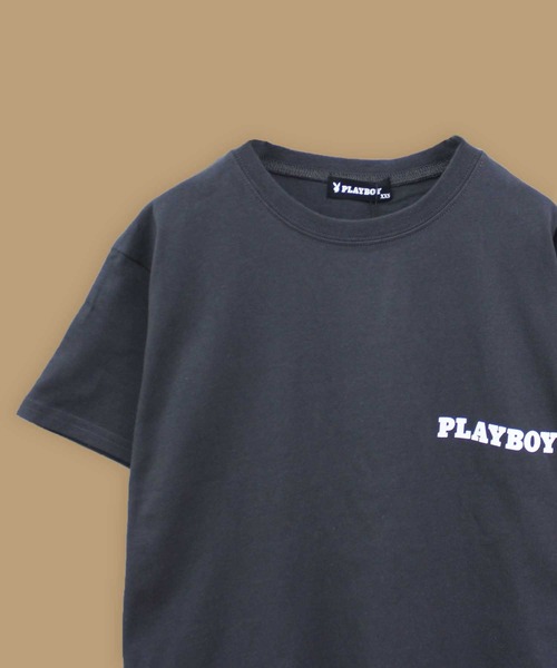 PLAYBOY（プレイボーイ）の「PLAYBOY / プレイボーイ ビッグシルエットロゴ半袖Tシャツ（Tシャツ/カットソー・キッズ・ホワイト系その他/ベージュ系その他/ホワイト系その他3/パープル系その他/ラベンダー/ベージュ/グレー系その他2/ブラック系その他/オフホワイト/チャコール/ダークグリーン/ブラック系その他3/ホワイト系その他2/ブラック/グレー系その他/ブラック系その他2・L/S/M/XS/XXS）」の10枚目の写真