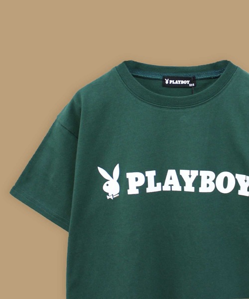 PLAYBOY（プレイボーイ）の「PLAYBOY / プレイボーイ ビッグシルエットロゴ半袖Tシャツ（Tシャツ/カットソー・キッズ・ホワイト系その他/ベージュ系その他/ホワイト系その他3/パープル系その他/ラベンダー/ベージュ/グレー系その他2/ブラック系その他/オフホワイト/チャコール/ダークグリーン/ブラック系その他3/ホワイト系その他2/ブラック/グレー系その他/ブラック系その他2・L/S/M/XS/XXS）」の14枚目の写真