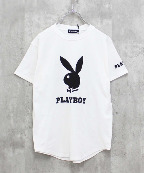 PLAYBOY（プレイボーイ）の「PLAYBOY / プレイボーイ ビッグシルエットロゴ半袖Tシャツ（Tシャツ/カットソー・キッズ・ホワイト系その他/ベージュ系その他/ホワイト系その他3/パープル系その他/ラベンダー/ベージュ/グレー系その他2/ブラック系その他/オフホワイト/チャコール/ダークグリーン/ブラック系その他3/ホワイト系その他2/ブラック/グレー系その他/ブラック系その他2・L/S/M/XS/XXS）」の21枚目の写真