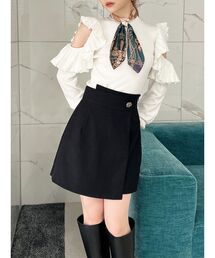 RESEXXY | ラッフルフリルスカーフニットトップス(ニット/セーター)