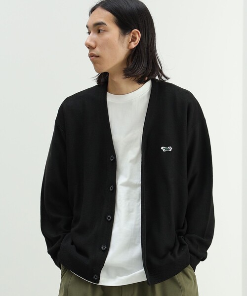 PENNEYS（ぺニーズ）の「PENNEY'S × BEAMS HEART / FOX ワンポイント カーディガン（カーディガン/ボレロ・メンズ・イエロー系その他5/ブルー/ミント/ブラック・SMALL/MEDIUM/LARGE）」の2枚目の写真