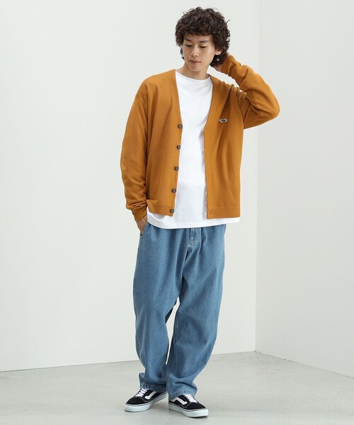 PENNEYS（ぺニーズ）の「PENNEY'S × BEAMS HEART / FOX ワンポイント カーディガン（カーディガン/ボレロ・メンズ・イエロー系その他5/ブルー/ミント/ブラック・SMALL/MEDIUM/LARGE）」の12枚目の写真