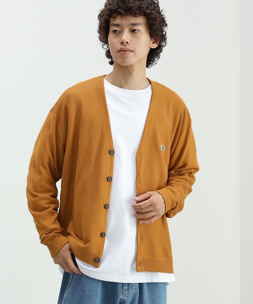 PENNEYS（ぺニーズ）の「PENNEY'S × BEAMS HEART / FOX ワンポイント カーディガン（カーディガン/ボレロ・メンズ・イエロー系その他5/ブルー/ミント/ブラック・SMALL/MEDIUM/LARGE）」の11枚目の写真
