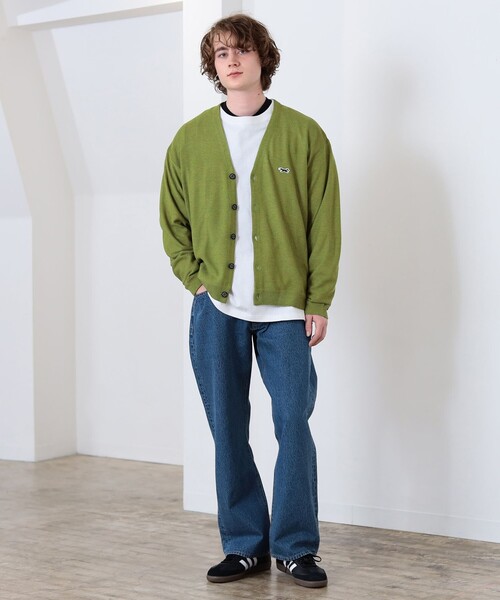 PENNEYS（ぺニーズ）の「PENNEY'S × BEAMS HEART / FOX ワンポイント カーディガン（カーディガン/ボレロ・メンズ・イエロー系その他5/ブルー/ミント/ブラック・SMALL/MEDIUM/LARGE）」の9枚目の写真