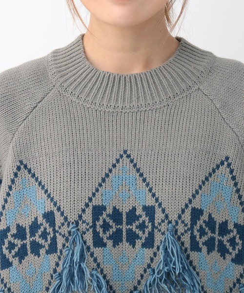 【セール】ナバホフリンジニットワンピース（ワンピース）｜チチカカ（チチカカ）