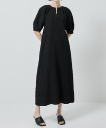 【PUBLIC TOKYO/パブリックトウキョウ】ふくれジャガードボリュームギャザーワンピース