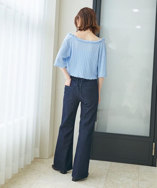 MAJESTIC LEGON（マジェスティックレゴン）の「キャミセットプチフリルカーディガン（カーディガン/ボレロ・レディース・アイボリー/イエロー/レッド/ブルー・MEDIUM）」の8枚目の写真