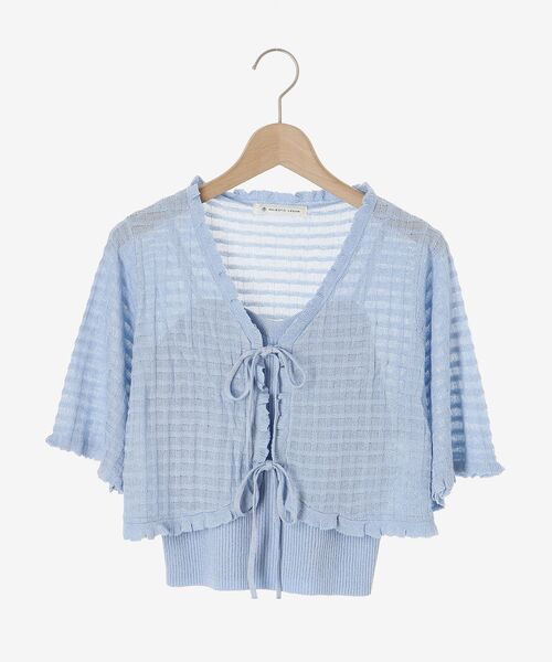 MAJESTIC LEGON（マジェスティックレゴン）の「キャミセットプチフリルカーディガン（カーディガン/ボレロ・レディース・アイボリー/イエロー/レッド/ブルー・MEDIUM）」の22枚目の写真
