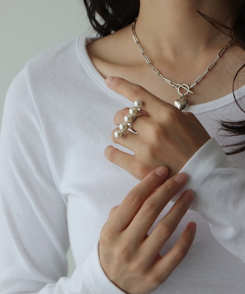 BLUEEAST（ブルーイースト）の「パールバーリング（リング・レディース・シルバー/ゴールド・FREE）」の7枚目の写真