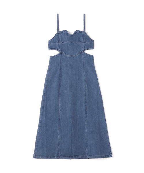 N.(N. Natural Beauty Basic)(エヌエヌナチュラルビューティーベーシック)の「◆カットオフキャミワンピース(ワンピース・レディース・ブルー/ネイビー・MEDIUM)」の3枚目の写真